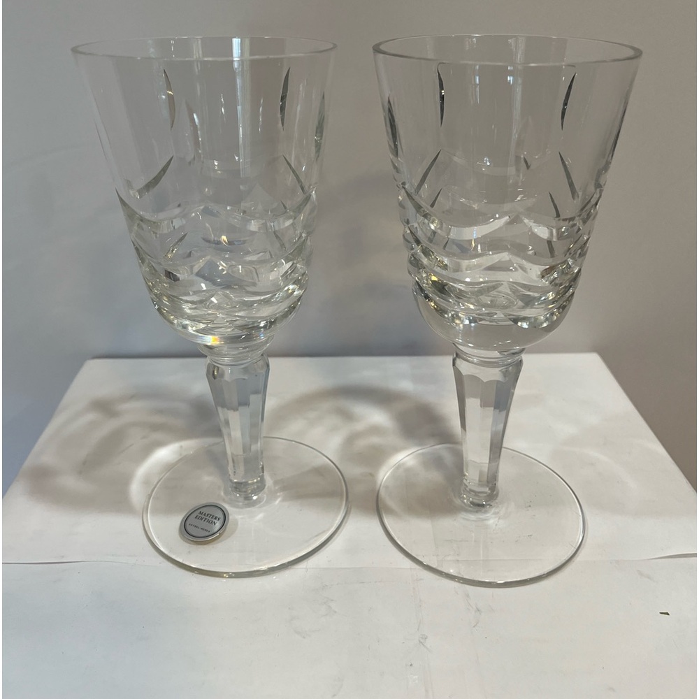 Set of two (2) unboxed Master’s Edition Astral Korean full-lead crystal goblets